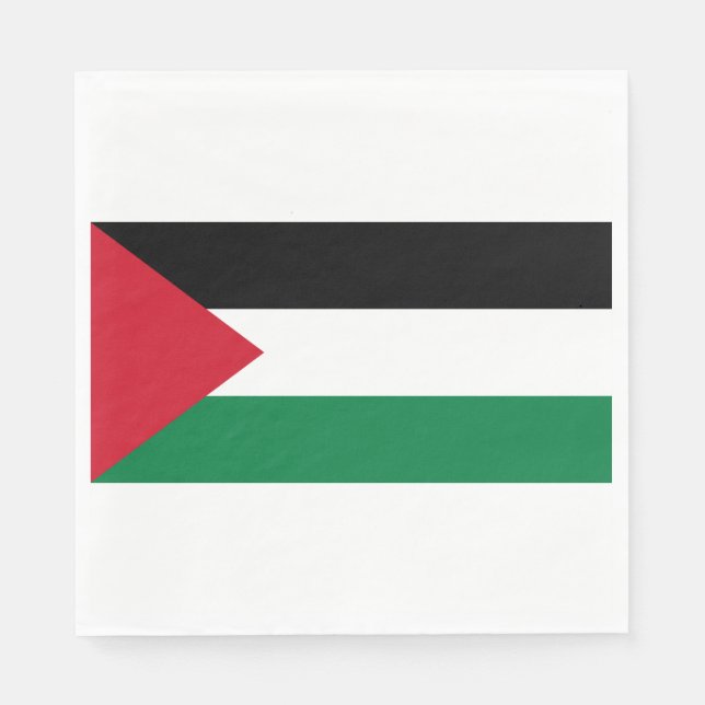 Guardanapo De Papel Bandeira Palestiniana (Palestina) (Frente)