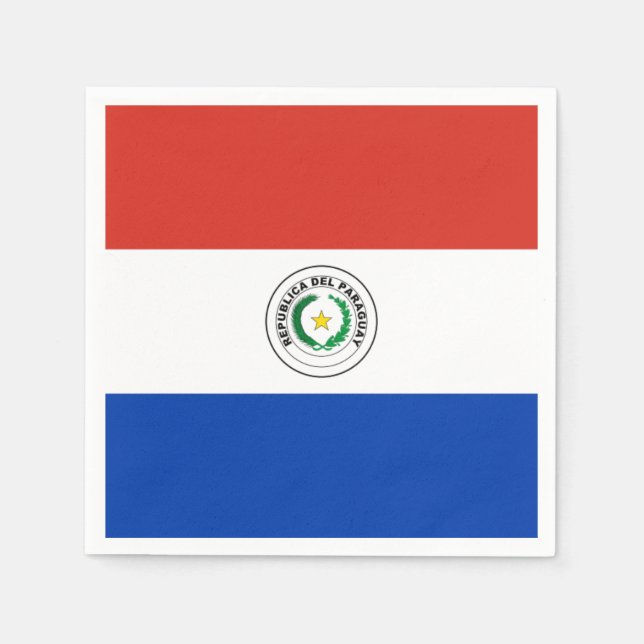 Guardanapo De Papel bandeira paraguaia (Frente)