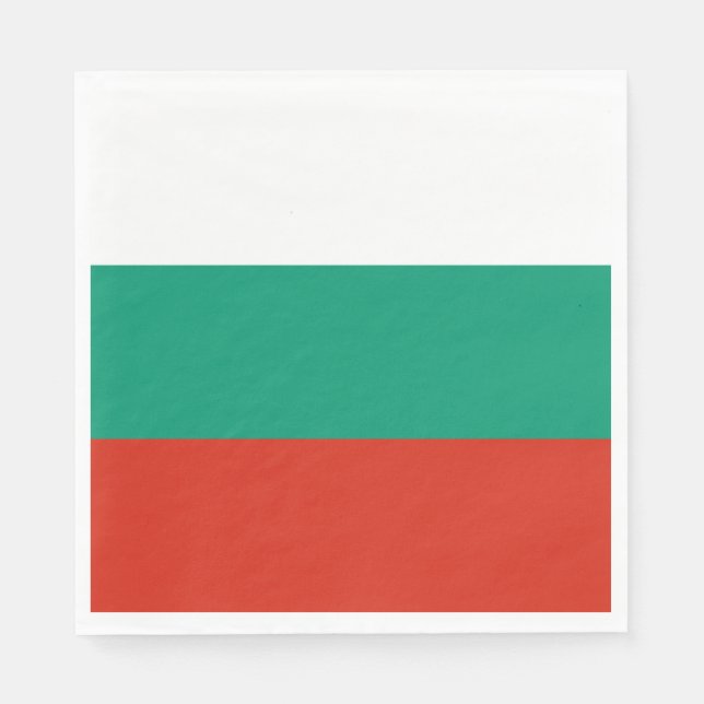 Guardanapo De Papel Bandeira Patriótica Búlgara (Frente)