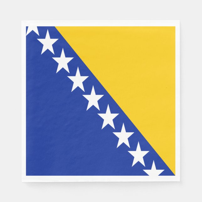 Guardanapo De Papel Bandeira Patriótica da Bósnia-Herzegovina (Frente)