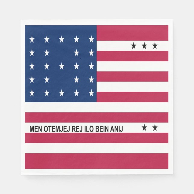 Guardanapo De Papel Bandeira Patriótica do Atol Bikini (Frente)