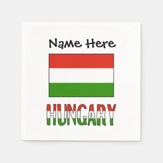 Guardanapo De Papel Bandeira Personalizada da Hungria