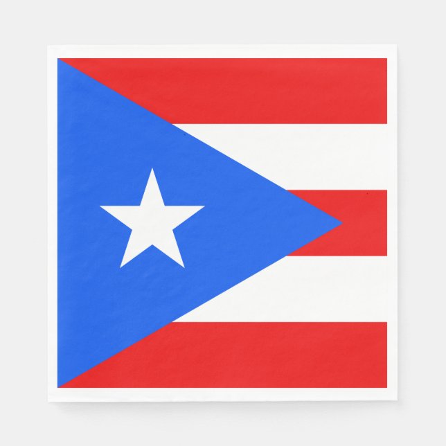 Guardanapo De Papel Bandeira Porto Rico (Frente)