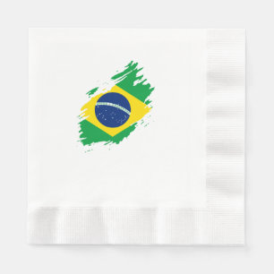 Guardanapo De Papel Bandeira Rasgada Brasil Orgulho Nacional Fãs de Es