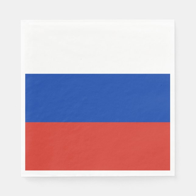 Guardanapo De Papel Bandeira Russa (Rússia) (Frente)