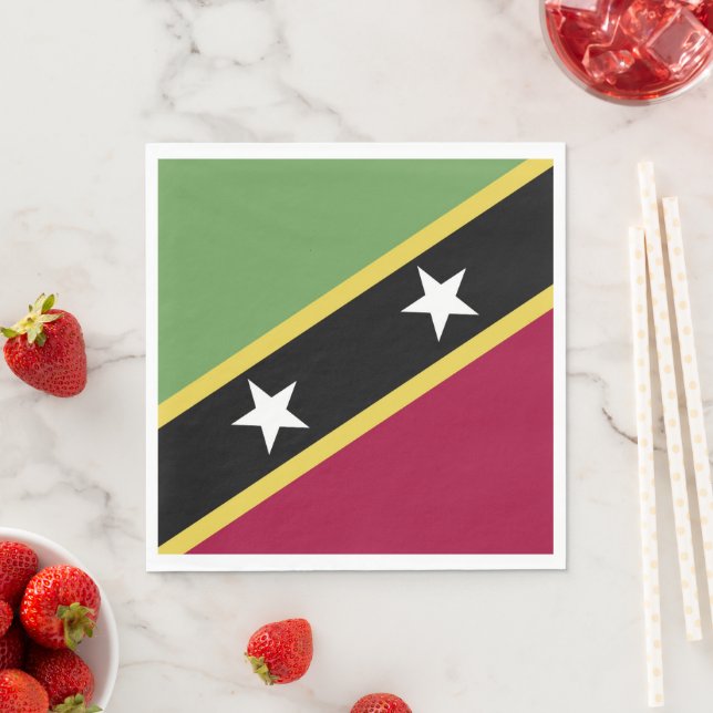 Guardanapo De Papel bandeira santo Kitts e Nevis (Insitu)