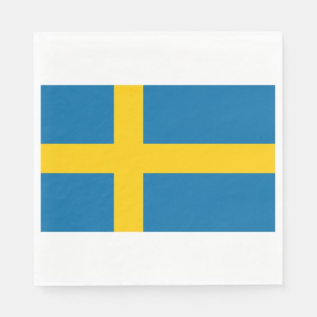Guardanapo De Papel Bandeira sueca (Suecia) (Frente)