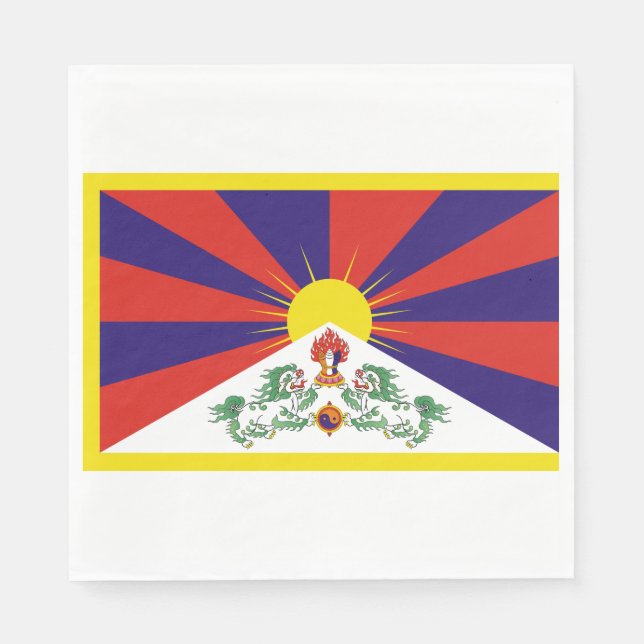 Guardanapo De Papel Bandeira tibetana (Frente)