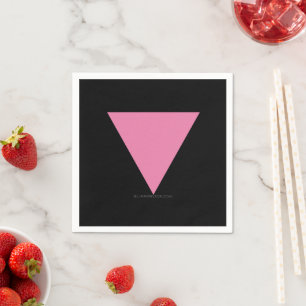 Guardanapo De Papel bandeira triângulo rosa SlipperyJoe's símbolo rosa