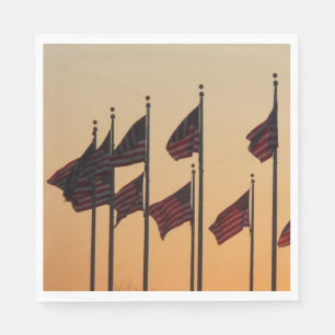 Guardanapo De Papel Bandeiras nos EUA Patrióticos Sunset Americanos