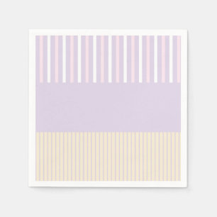 Guardanapo De Papel Banhas de Pop de Cor - Rosa Pastel, Amarelo e Púrp