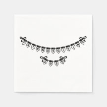 Banner de Amizade Font Design Napkins