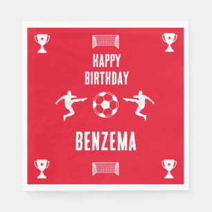 Guardanapo De Papel Banner de aniversário de futebol