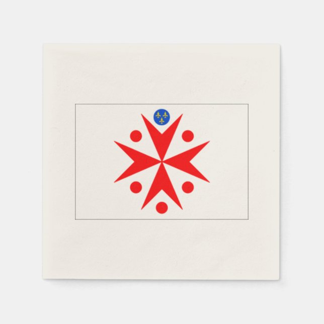 Guardanapo De Papel Banner Grão-Ducado da Toscana branco (Frente)