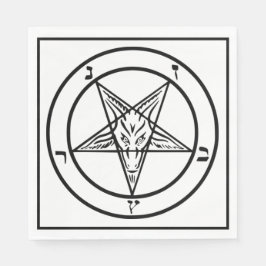 Guardanapo De Papel Baphomet Pentagram Satanic Luncheon Napkin