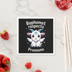 Guardanapo De Papel Baphomet Transgênero Respeita Pronomes Orgulho Tra