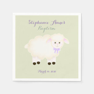 Guardanapo De Papel Baptism Lamb