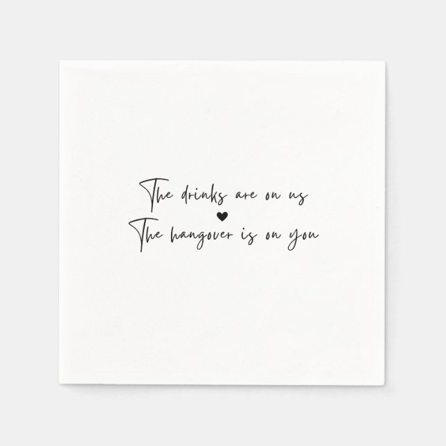 Guardanapo De Papel Bar Aberto Napkins para Casamento ou Festa (Frente)