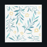 Guardanapo De Papel Bar Bat Mitzvah Casamento Judeu Hanukkah Watercolo<br><div class="desc">Guardanapos perfeitos para um morcego mitzvah, bar mitzvah, casamento judeu, feriados judeus ou outra celebração judaica! A mão fez arte aquática para você! TOTALMENTE PERSONALIZÁVEL! Clique em "editar usando a ferramenta design" para adicionar texto, ajustar cores e posicionamentos (ou verificar meu compro para designs com texto editável). OBRIGADO POR APOIAR...</div>