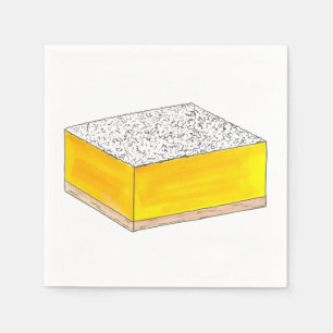 Guardanapo De Papel Bar de lêmon pastelaria Assar de deserto Amarelo