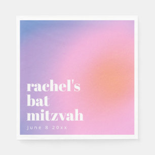 Guardanapo De Papel Bar Mitzvah de Morcego Roxo Lavanda Personalizado 