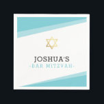 Guardanapo De Papel BAR MITZVAH - estrela simples e moderna azul turqu<br><div class="desc">por kat massard >> WWW.SIMPLYSWEETPAPERIE.COM <<<</div>