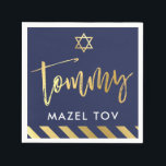 Guardanapo De Papel BAR PERSONALIZADO Mitzvah mazel tov para Tommy mar<br><div class="desc">por kat massard >> WWW.SIMPLYSWEETPAPERIE.COM <<<</div>