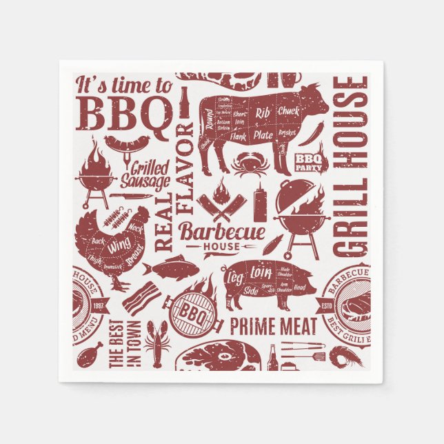 Guardanapo De Papel Barbecue Bbq Grilling Paper (Frente)