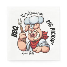 Barbecue Pig Pickin' Napkin