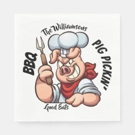 Guardanapo De Papel Barbecue Pig Pickin' Napkin