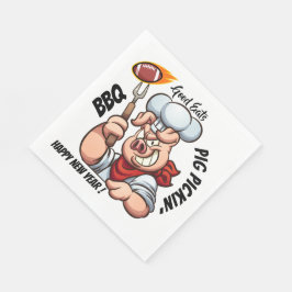 Guardanapo De Papel Barbecue Pig Pickin' Napkin