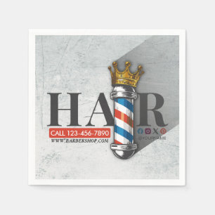 Guardanapo De Papel Barber Hair Compra Rei Coroa Barbeiro Par Salão