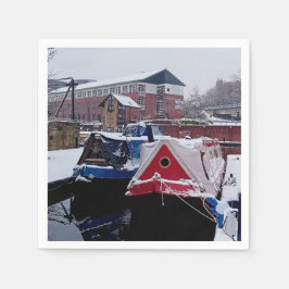 Guardanapo De Papel Barco azul e vermelho