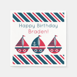 Guardanapo De Papel Barcos de Navegação Limpos Partido Personalizado N