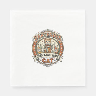 Guardanapo De Papel Barman Mocktail-Safe Gato Barman Mocktail-Safe