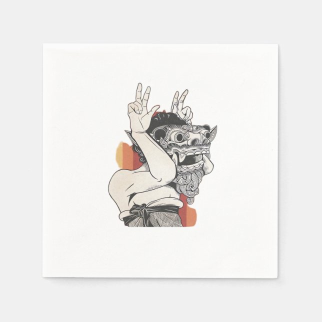 Guardanapo De Papel Barong Peekaboo (Frente)
