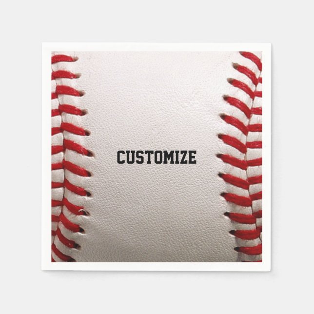 Guardanapo De Papel Baseball com texto personalizável (Frente)