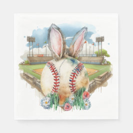 Guardanapo De Papel Baseball Easter  themed 