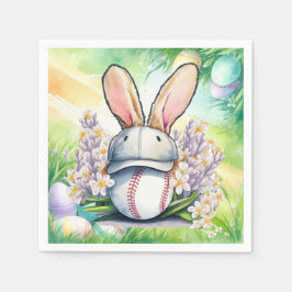 Guardanapo De Papel Baseball Easter  themed 