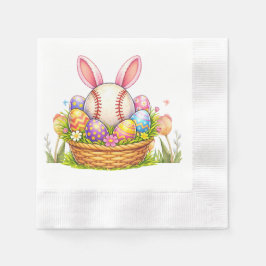 Guardanapo De Papel Baseball Easter  themed 