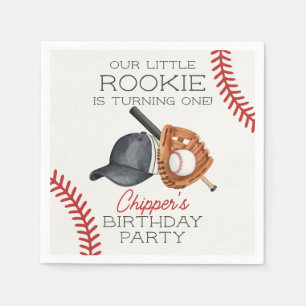 Guardanapo De Papel Baseball Little Rookie em Casa no Aniversário