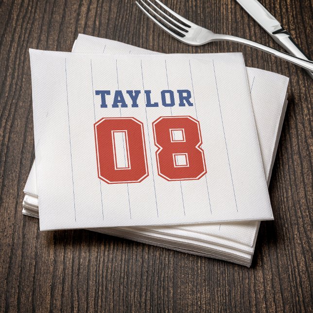 Guardanapo De Papel Baseball Softball Festa de aniversário Pinstripe (Baseball Softball Sport Pinstripe Birthday Party Napkins
)