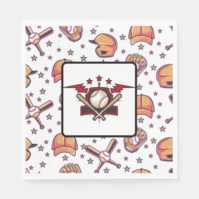 Guardanapo De Papel Baseball Sports  (Frente)