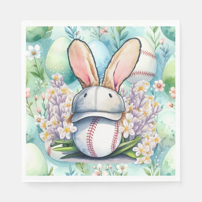 Guardanapo De Papel Baseball tema Páscoa  (Frente)