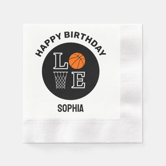 Guardanapo De Papel Basketball Player Girl, Basketball Girl  Birthday (Frente)