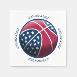 Guardanapo De Papel Basquete de 4 de Julho