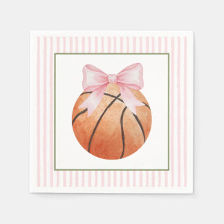Guardanapo De Papel Basquete Faixa Rosa