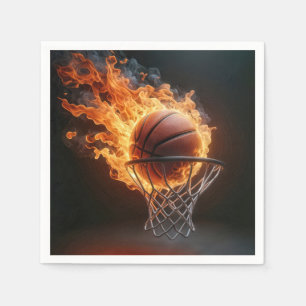 Guardanapo De Papel Basquete Flaming No Hoop