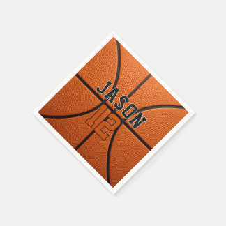 Guardanapo De Papel Basquete Personalizado com Nome e Idade