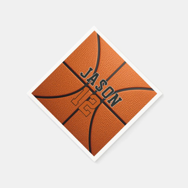 Guardanapo De Papel Basquete Personalizado com Nome e Idade (Canto)